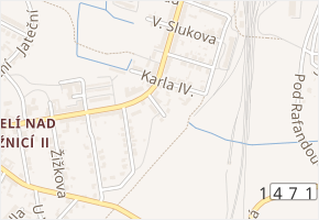 K Trati v obci Veselí nad Lužnicí - mapa ulice