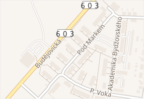 Pod Markem v obci Veselí nad Lužnicí - mapa ulice