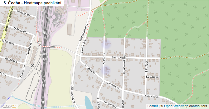 S. Čecha - mapa podnikání