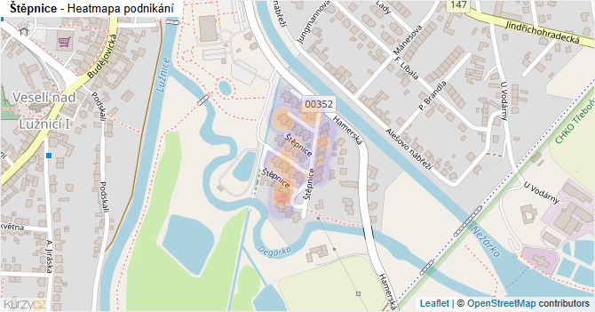 Štěpnice - mapa podnikání