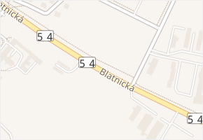 Blatnická v obci Veselí nad Moravou - mapa ulice