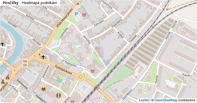 Hrnčířky - mapa podnikání