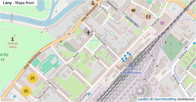 Lány - mapa firem
