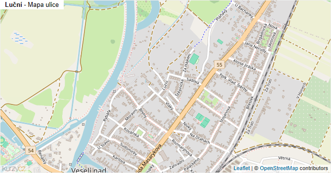 Luční - mapa ulice