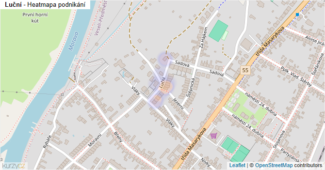 Luční - mapa podnikání
