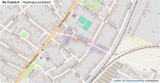 Na Drahách - mapa podnikání