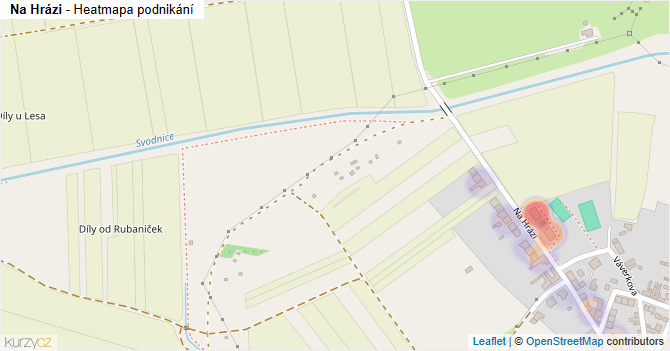 Na Hrázi - mapa podnikání