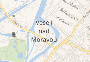 nám. Bartolomějské v obci Veselí nad Moravou - mapa ulice