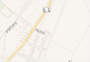 Nová v obci Veselí nad Moravou - mapa ulice