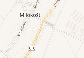 Ostrožská v obci Veselí nad Moravou - mapa ulice
