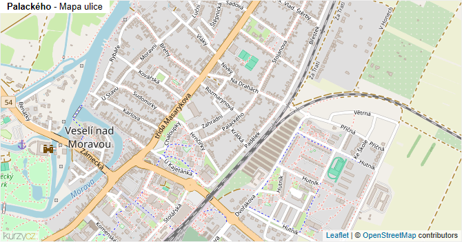 Palackého - mapa ulice