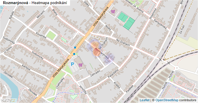 Rozmarýnová - mapa podnikání