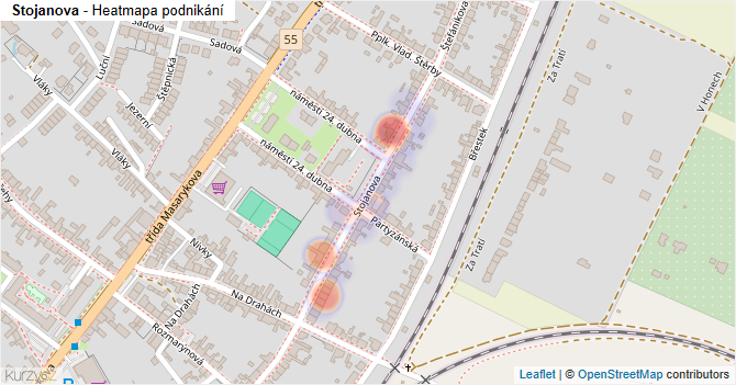 Stojanova - mapa podnikání