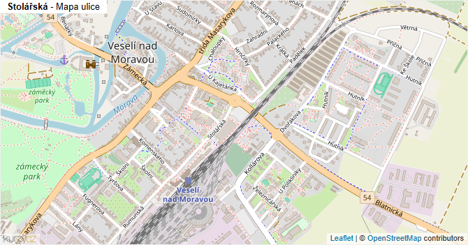 Stolářská - mapa ulice
