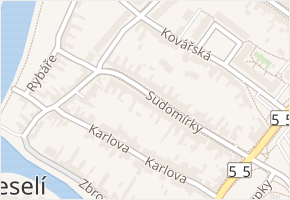Sudomírky v obci Veselí nad Moravou - mapa ulice