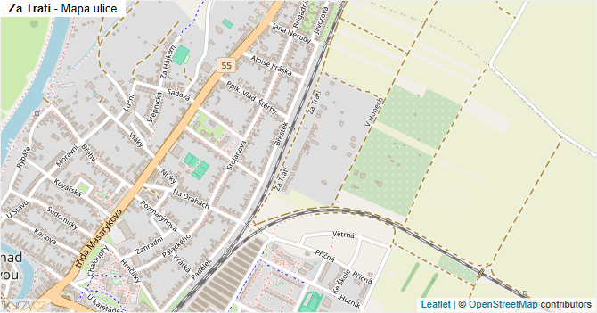 Za Tratí - mapa ulice