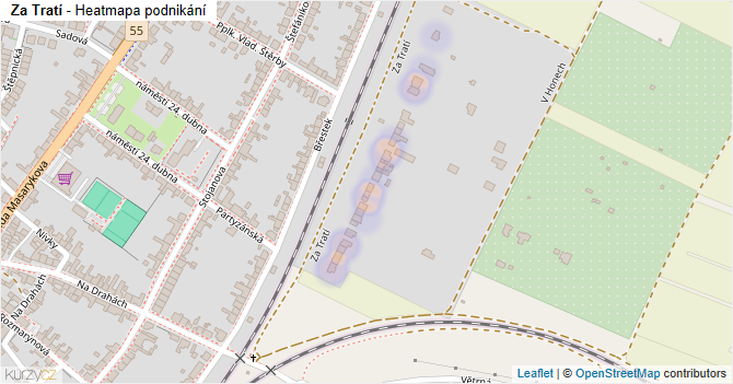 Za Tratí - mapa podnikání