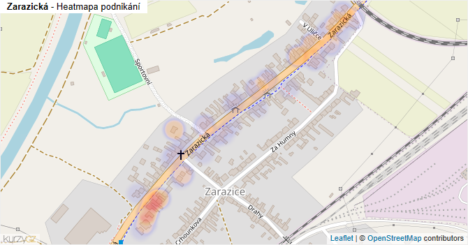 Zarazická - mapa podnikání