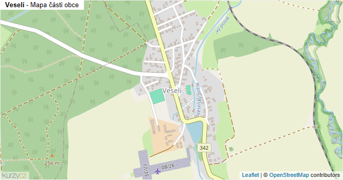 Veselí - mapa části obce