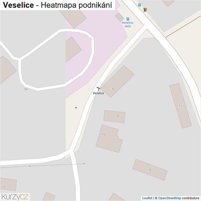 Mapa Veselice - Firmy v obci.