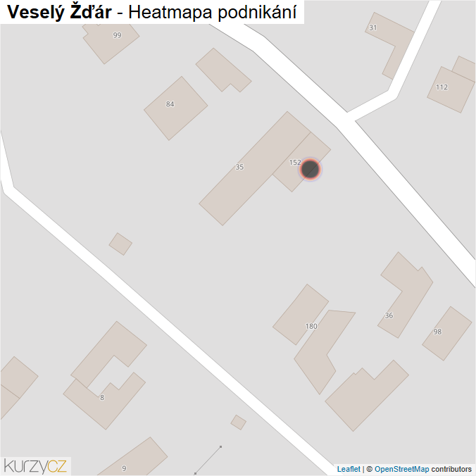 Mapa Veselý Žďár - Firmy v obci.