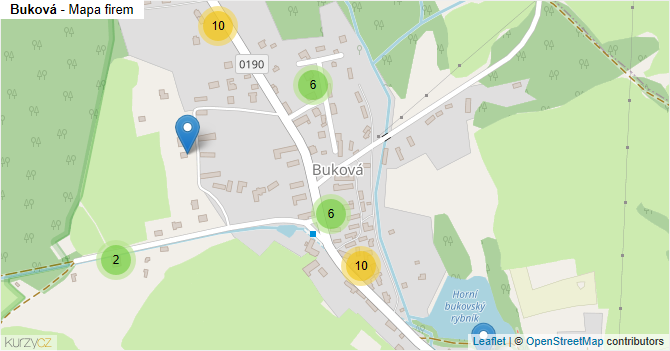 Buková - mapa firem