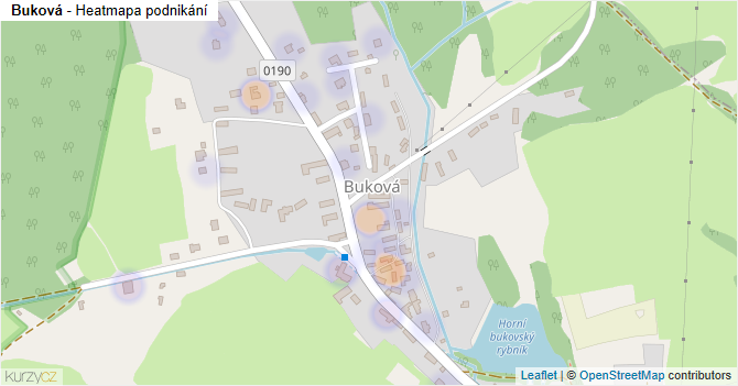 Buková - mapa podnikání