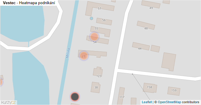 Vestec - mapa podnikání