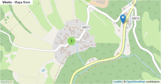 Věstín - mapa firem
