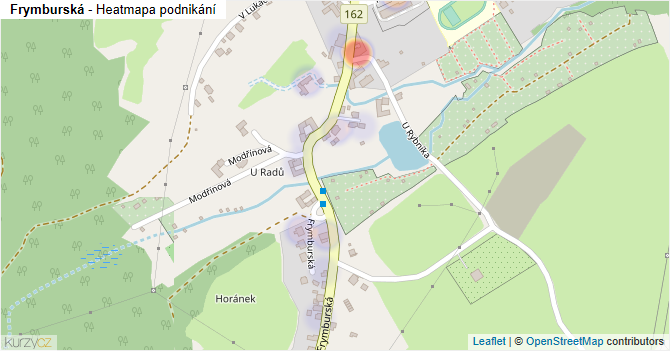 Frymburská - mapa podnikání