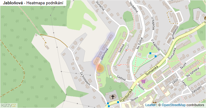 Jabloňová - mapa podnikání