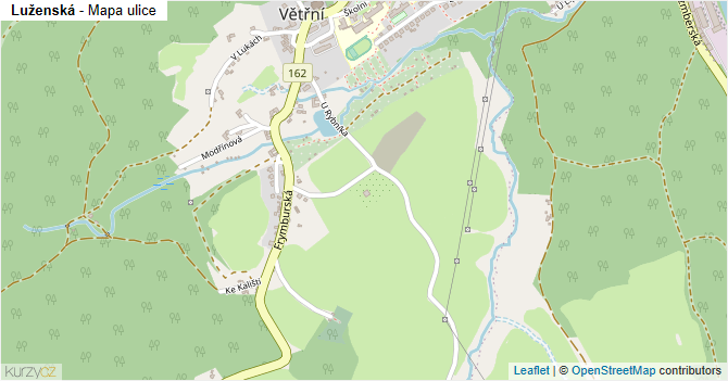 Luženská - mapa ulice