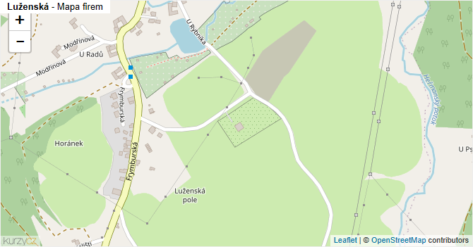 Luženská - mapa firem