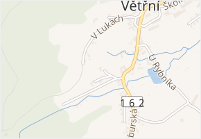 Modřínová v obci Větřní - mapa ulice