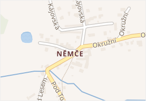 Němče v obci Větřní - mapa části obce