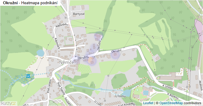 Okružní - mapa podnikání