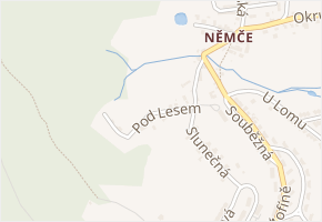 Pod Lesem v obci Větřní - mapa ulice