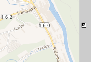 Rožmberská v obci Větřní - mapa ulice