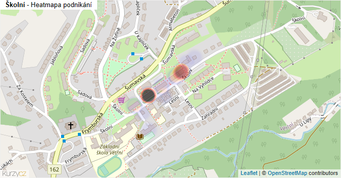 Školní - mapa podnikání