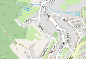 Slunečná v obci Větřní - mapa ulice