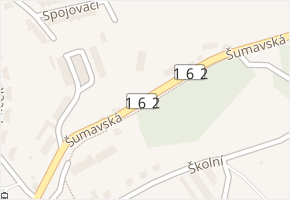 Šumavská v obci Větřní - mapa ulice