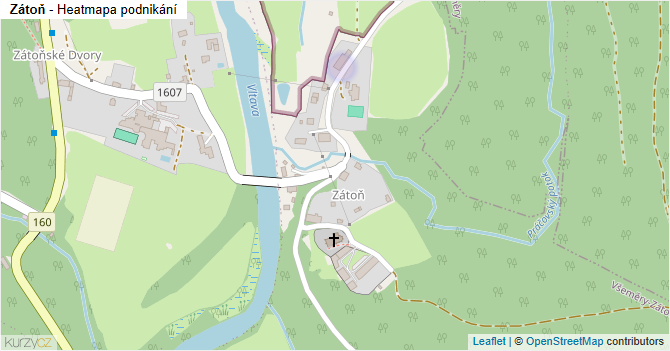 Zátoň - mapa podnikání