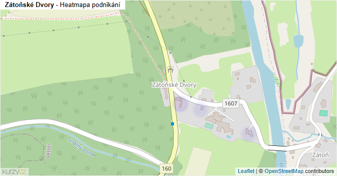 Zátoňské Dvory - mapa podnikání