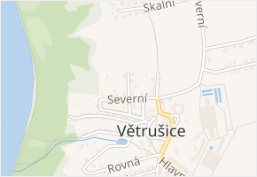 Křížná v obci Větrušice - mapa ulice