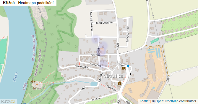 Křížná - mapa podnikání