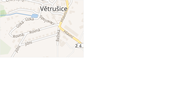 Rovná v obci Větrušice - mapa ulice