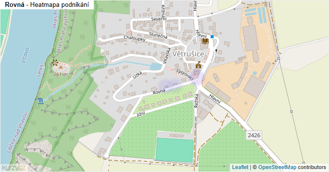 Rovná - mapa podnikání