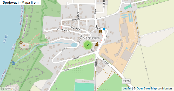 Spojovací - mapa firem