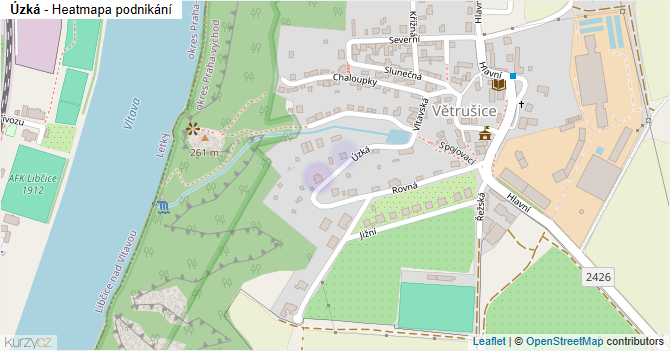 Úzká - mapa podnikání