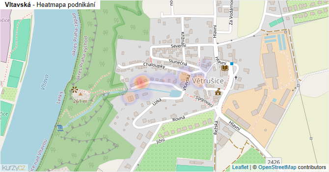 Vltavská - mapa podnikání